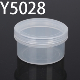 Y5028 50*50*28mm Round PP plastic box, parts box, storage box, transparent white