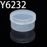 Y6232 65*65*35mm Round PP plastic box, parts box, storage box, transparent white