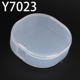 Y7023 70*70*23mm Round PP plastic box, parts box, storage box, transparent white