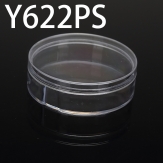 Y622PS 62*62*20mm Round PS plastic box, parts box, storage box, transparent white