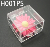 H001PS 28*28*20mm Round PS plastic box, parts box, storage box, transparent white