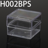 H002BPS 30*30*22mm Round PS plastic box, parts box, storage box, transparent white
