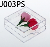 J003PS 42*42*19mm Round PS plastic box, parts box, storage box, transparent white
