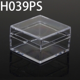 H039PS 40*40*24mm Round PS plastic box, parts box, storage box, transparent white