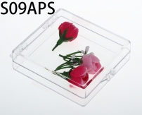S09APS 63*59*18mm Round PS plastic box, parts box, storage box, transparent white