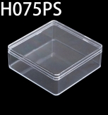 H075PS 75*75*28mm Round PS plastic box, parts box, storage box, transparent white