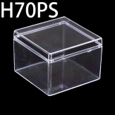 H70PS 70*70*50mm Round PS plastic box, parts box, storage box, transparent white