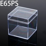 E65PS 65*65*61mm Round PS plastic box, parts box, storage box, transparent white