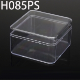 H085PS 85*85*50mm Round PS plastic box, parts box, storage box, transparent white