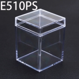E510PS 58*58*80mm Round PS plastic box, parts box, storage box, transparent white