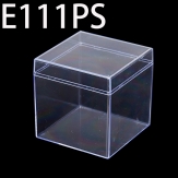 E111PS 99*99*100mm Round PS plastic box, parts box, storage box, transparent white