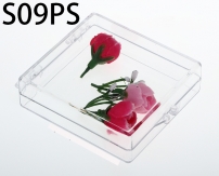 S09PS 63*59*18mm Round PS plastic box, parts box, storage box, transparent white