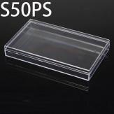 S50PS 180*110*25mm Round PS plastic box, parts box, storage box, transparent white