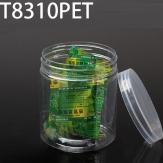 T8310PET 83*83*98mm 400ml Round PET plastic box, parts box, storage box, transparent white