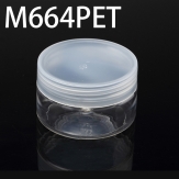 M664PET 68*68*42mm 80ml Round PET plastic box, parts box, storage box, transparent white