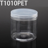 T1010PET 100*100*99mm 600ml Round PET plastic box, parts box, storage box, transparent white
