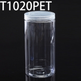 T1020PET 100*100*200mm 1200ml Round PET plastic box, parts box, storage box, transparent white