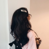 Hollow rectangle Fashion crystal Hair Clip for Women Elegant Snap Barrette