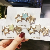 Flower Frog clip card Star Hair Clip Snap Barrette Stick Hairpin Hair Styling Accessories For Women Girls