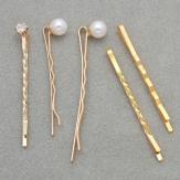 Flower Fashion handmade Pearl Imitation Hair Clip Snap Barrette Stick Hairpin Hair Styling Accessories For Women Girls