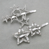 Fashion Diamond rectangle Hair Clip Snap Barrette Stick Hairpin Hair Styling Accessories For Women Girls