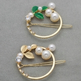 Flower Fashion handmade Pearl Imitation Hair Clip Snap Barrette Stick Hairpin Hair Styling Accessories For Women Girls