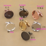 French cufflinks men's base metal