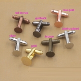 French cufflinks men's base metal 06088