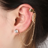 wing chain and rhinestone   ear cuff  ear wrap sold by pcs