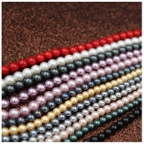 Round shape shell pearls beizhu beads sold by strands 38-40cm length many color for choice