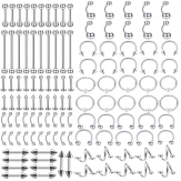 mixed 120 pcs many body piercing sell by lots body pericing nose rings navel rings