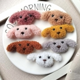 Cute handmade DIY Animal head  hair socks findings head doll dogs