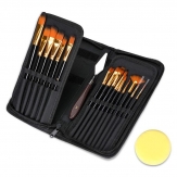 wood painting sets  Nylon brush  12 pcs  with  black bag