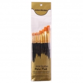 wood painting sets  Nylon brush  12 pcs  with  black bag