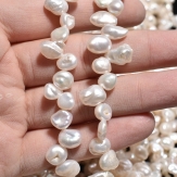 Side drilled 7-8mm Freshwater Pearl Jewelry Baroque Pearl reborn pearls DIY beads