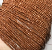 Gold sand Stone Loose Beads 2mm 3mm For Jewelry Making DIY Bracelet Accessories 15''