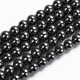 4-10mm  round  nature Color  hematite  beads 15.5