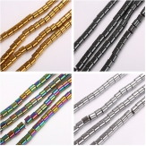 6mm round tube beads  nature Color  hematite  beads 15.5