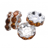 12mm rhinestone spacer brass spacer Rondelle rhinestone beads 100 pcs/bag