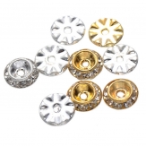 9mm rhinestone spacer brass spacer Rondelle rhinestone beads 100 pcs/bag