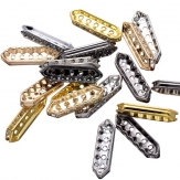 5 hole findigns rhinestone spacer brass spacer Rondelle rhinestone beads 100 pcs/bag