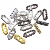 17.8*7.1mm rhinestone spacer brass spacer Rondelle rhinestone beads 100 pcs/bag