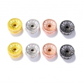 5mm 8mm 10mm zicron rhinestone spacer brass spacer Rondelle rhinestone beads sell by pcs