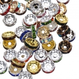 10mm rhinestone spacer brass  spacer  Rondelle rhinestone beads 100 pcs/bag