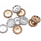 15mm rhinestone spacer brass spacer Rondelle rhinestone beads 100 pcs/bag