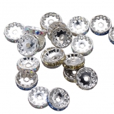 12mm  rhinestone spacer brass  spacer  Rondelle rhinestone beads 100 pcs/bag