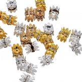 8mm rhinestone spacer brass spacer Rondelle rhinestone beads 100 pcs/bag