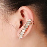 rhinestone Gold punk  earring clicks