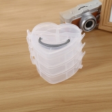 heart shape Plastic Bead Container, Rectangle plastic boxes 15.5*15.5*12.5cm