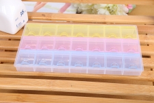 Plastic Bead Container, Rectangle  plastic boxes  6.8*5.1*2.3cm